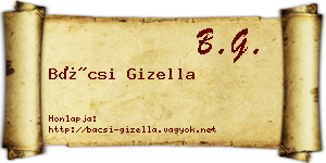 Bácsi Gizella névjegykártya