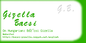 gizella bacsi business card